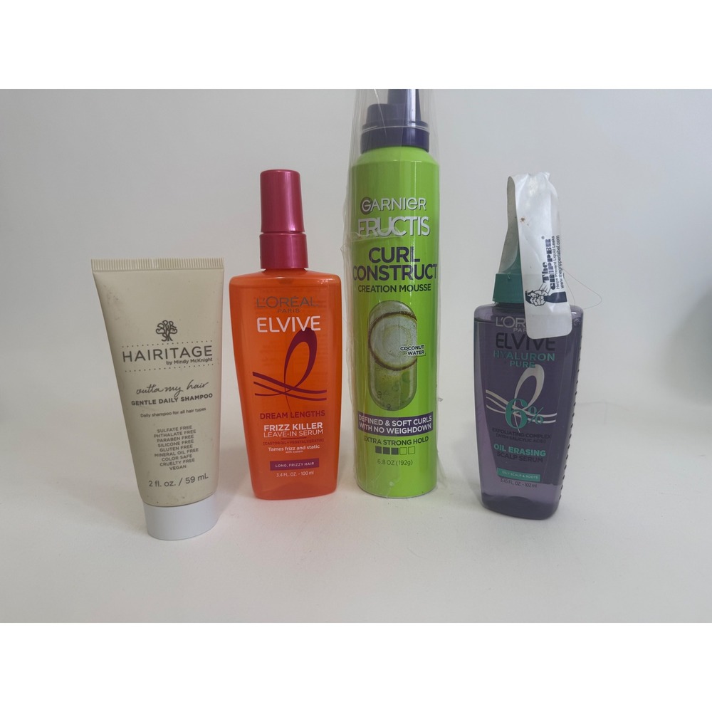 Garnier L'Oreal Hairitage Hair Care Bundle Women's Multi Frizz Curl Scalp Set